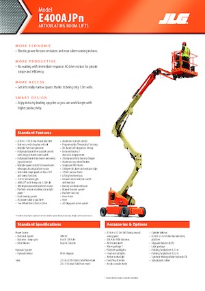 व्हील्ड आर्टिकुलेटिंग बूम लिफ्ट JLG E400AJPN