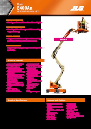 व्हील्ड आर्टिकुलेटिंग बूम लिफ्ट JLG E400AN