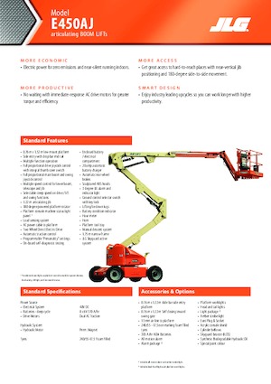 व्हील्ड आर्टिकुलेटिंग बूम लिफ्ट JLG E450AJ