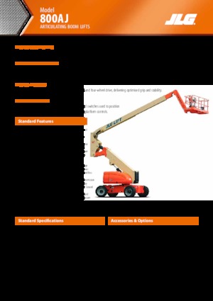 व्हील्ड आर्टिकुलेटिंग बूम लिफ्ट JLG H800AJ