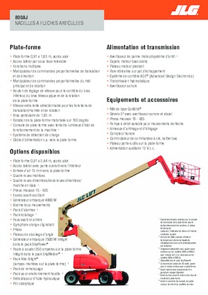 व्हील्ड आर्टिकुलेटिंग बूम लिफ्ट JLG H800AJ