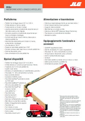 व्हील्ड आर्टिकुलेटिंग बूम लिफ्ट JLG H800AJ