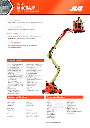 व्हील्ड आर्टिकुलेटिंग बूम लिफ्ट JLG M400AJP