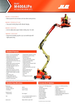 व्हील्ड आर्टिकुलेटिंग बूम लिफ्ट JLG M400AJPN
