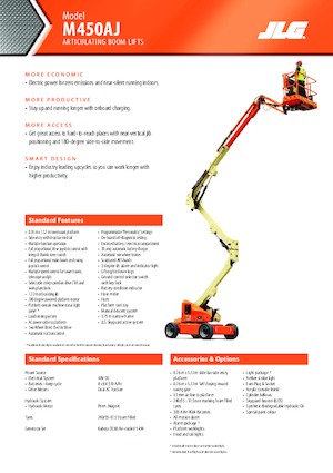 व्हील्ड आर्टिकुलेटिंग बूम लिफ्ट JLG M450AJ