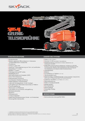 व्हील्ड आर्टिकुलेटिंग बूम लिफ्ट Skyjack SJ 85 AJ