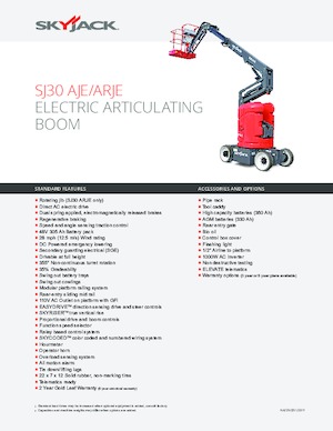 व्हील्ड आर्टिकुलेटिंग बूम लिफ्ट Skyjack SJ30 AJE