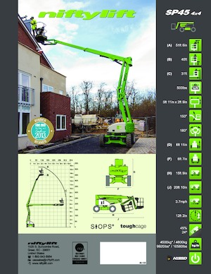 व्हील्ड आर्टिकुलेटिंग बूम लिफ्ट Niftylift SP45 4x4