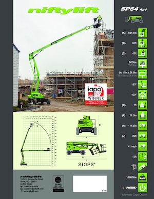 व्हील्ड आर्टिकुलेटिंग बूम लिफ्ट Niftylift SP64 4x4