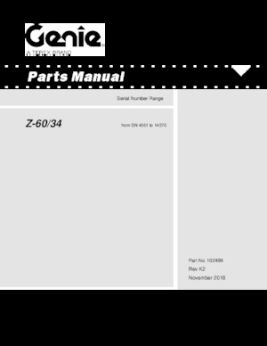 व्हील्ड आर्टिकुलेटिंग बूम लिफ्ट Genie Z 60/34 D