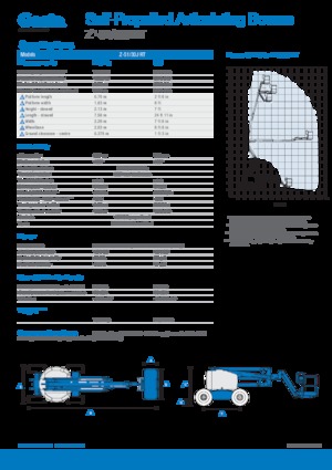 व्हील्ड आर्टिकुलेटिंग बूम लिफ्ट Genie Z51/30J RT