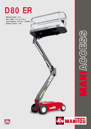 व्हील्ड आर्टिकुलेटिंग बूम लिफ्ट Manitou D 80 ER *