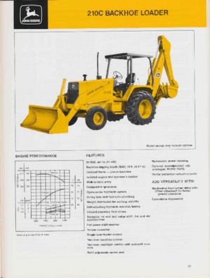 बैकहो लोडर John Deere Construction 210 C