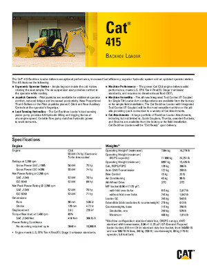 बैकहो लोडर Caterpillar 415
