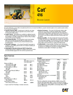 बैकहो लोडर Caterpillar 416