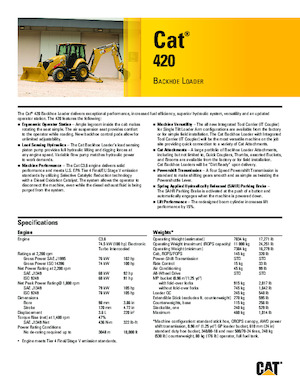 बैकहो लोडर Caterpillar 420