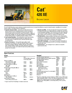 बैकहो लोडर Caterpillar 420 XE