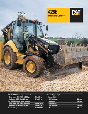 बैकहो लोडर Caterpillar 428E 4x4