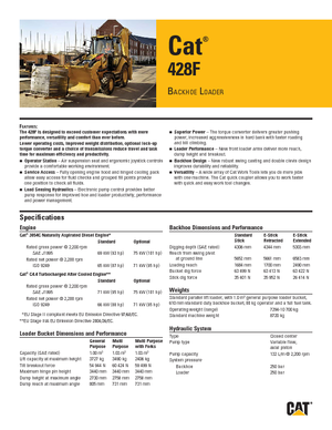 बैकहो लोडर Caterpillar 428F2