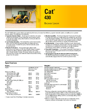 बैकहो लोडर Caterpillar 430