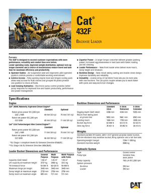 बैकहो लोडर Caterpillar 432F2