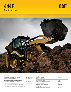 बैकहो लोडर Caterpillar 444F2