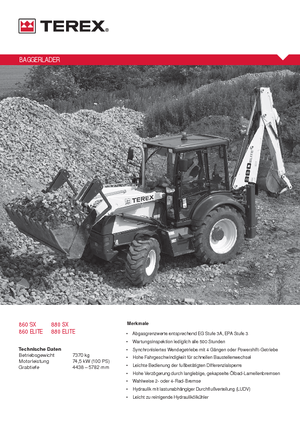 बैकहो लोडर Terex 860 elite