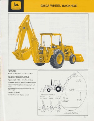 बैकहो लोडर John Deere Construction 9250 A