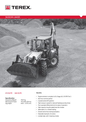 बैकहो लोडर Terex 970 elite