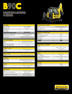 बैकहो लोडर New Holland B90C