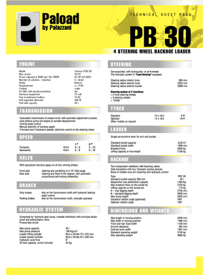 बैकहो लोडर Palazzani PB 30