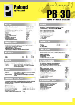 बैकहो लोडर Palazzani PB 30