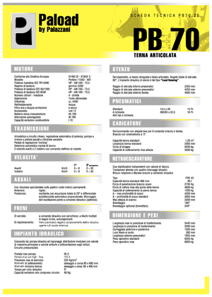 बैकहो लोडर Palazzani PB 70.2