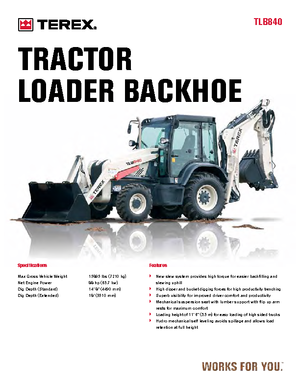 बैकहो लोडर Terex TLB 840