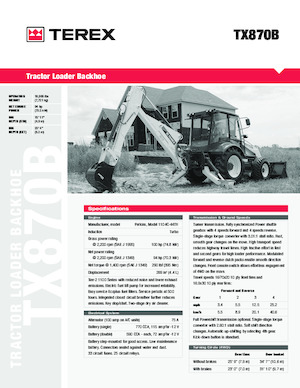 बैकहो लोडर Terex TX870B