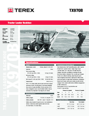 बैकहो लोडर Terex TX970B