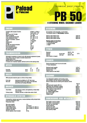 बैकहो लोडर Palazzani PB 50