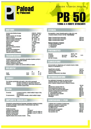 बैकहो लोडर Palazzani PB 50