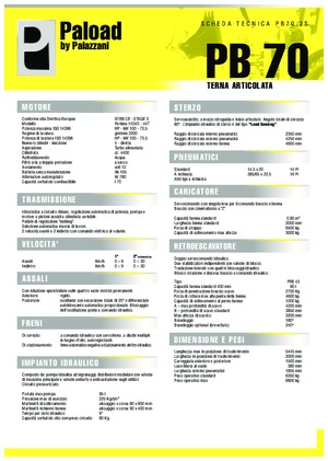 बैकहो लोडर Palazzani PB 70