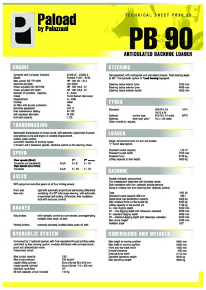 बैकहो लोडर Palazzani PB 90