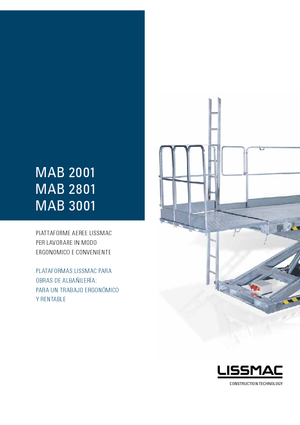 स्केफोल्डिंग वर्क प्लेटफॉर्म Lissmac MAB 3001