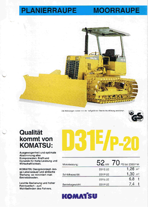 बुलडोजर Komatsu D31E-20