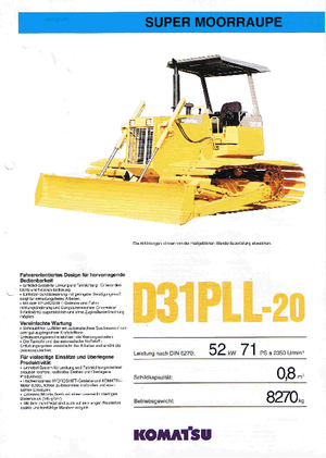 बुलडोजर Komatsu D31PLL-20