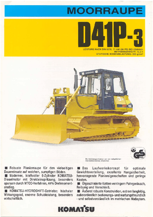 बुलडोजर Komatsu D41P-3