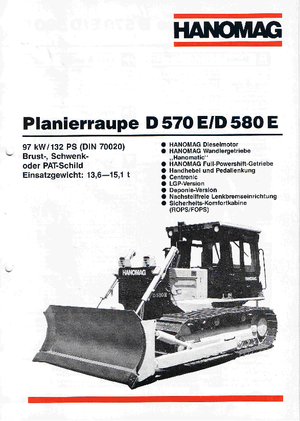 बुलडोजर Hanomag D 580 E LGP