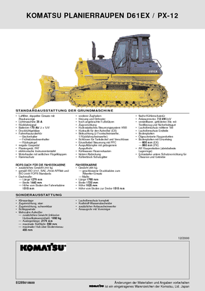 बुलडोजर Komatsu D61PX-12