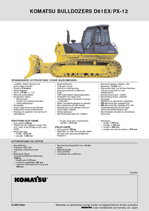 बुलडोजर Komatsu D61PX-12