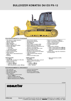 बुलडोजर Komatsu D61PX-12