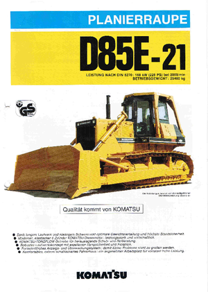 बुलडोजर Komatsu D85E-21