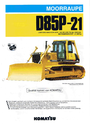 बुलडोजर Komatsu D85P-21